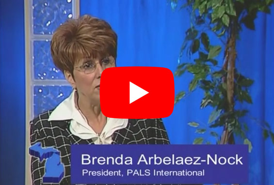 Image of Brenda Arbeláez PALS International CEO during the 2006 Michigan Entrepreneur TV interview